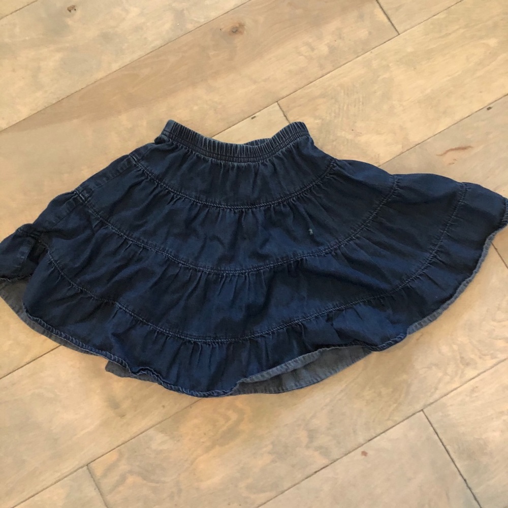 Hanna denim skirt with unicorn tights
